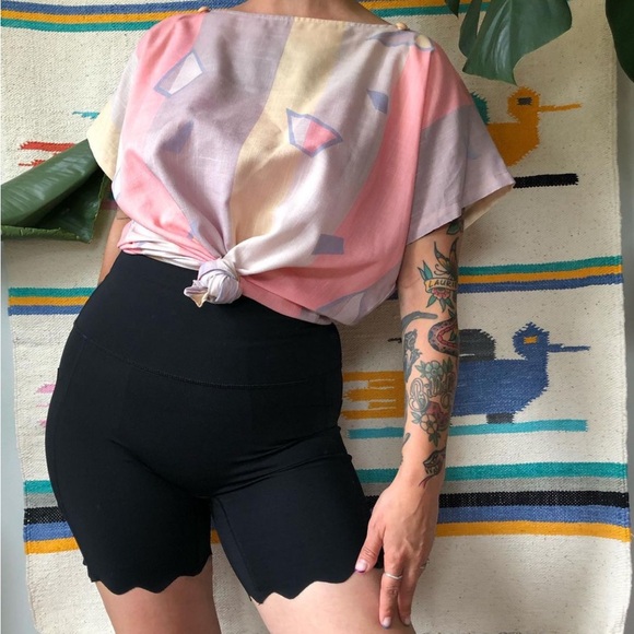Vintage Retro Sherbert Pastel Shapes Top - super unique! - Picture 2 of 7